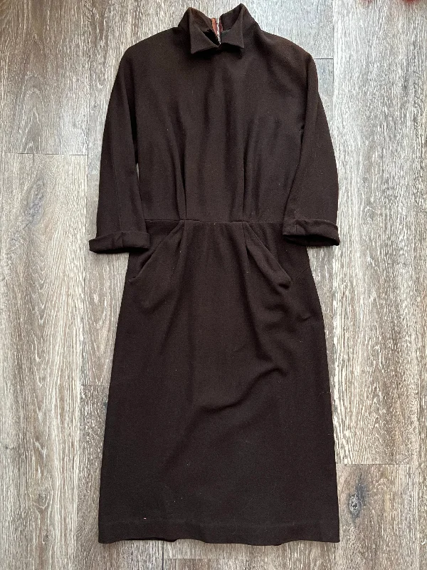 Brown wool dress (size 8)