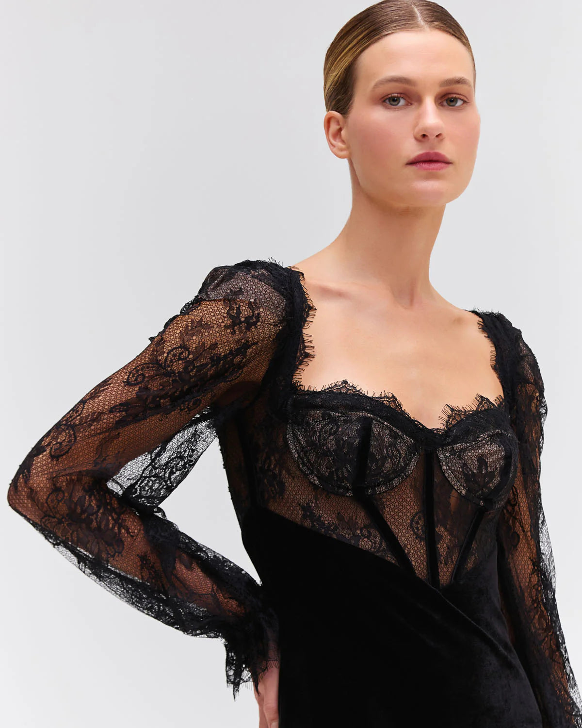 LACE & VELVET DRESS