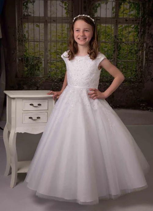 Sweetie Pie Collection - 4055X (Plus Sized) Long Communion Dress