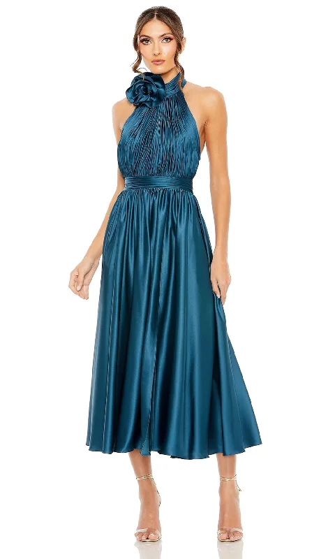 Ieena Duggal 49674 - High Halter Pleated Dress