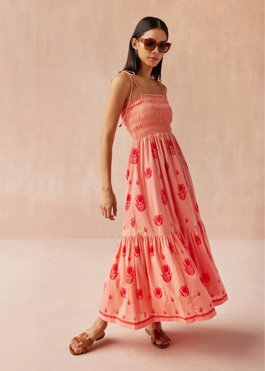 ADLEY DRESS IN PERSIMMON
