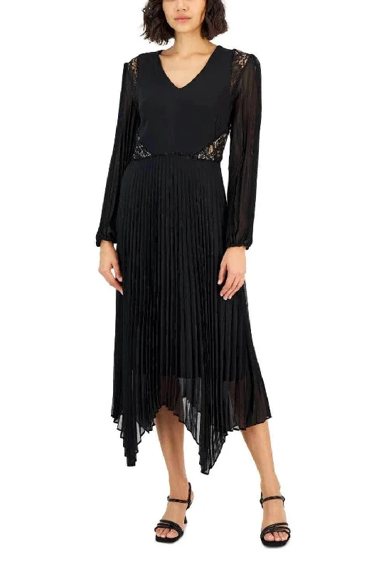 Taylor 2340M - Lace Ornate Handkerchief Dress
