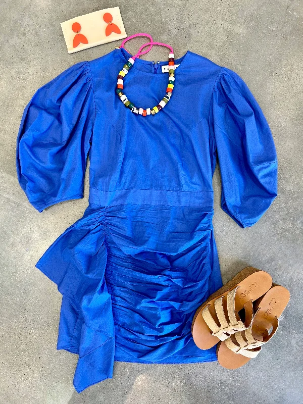 PIA DRESS IN BLUE SEA