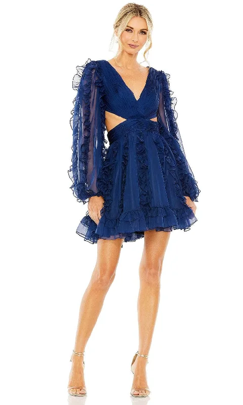 Mac Duggal 68418 - Long Sleeve A-line Cocktail Dress