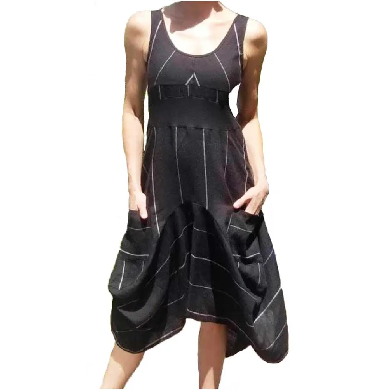Inizio Magic Black Stripe 2 Pocket Dress