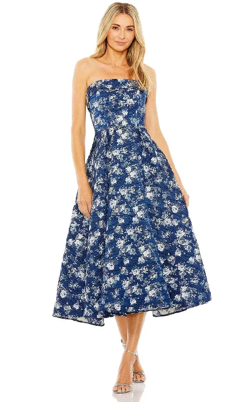 Mac Duggal 68617 - Floral Tea Length Cocktail Dress
