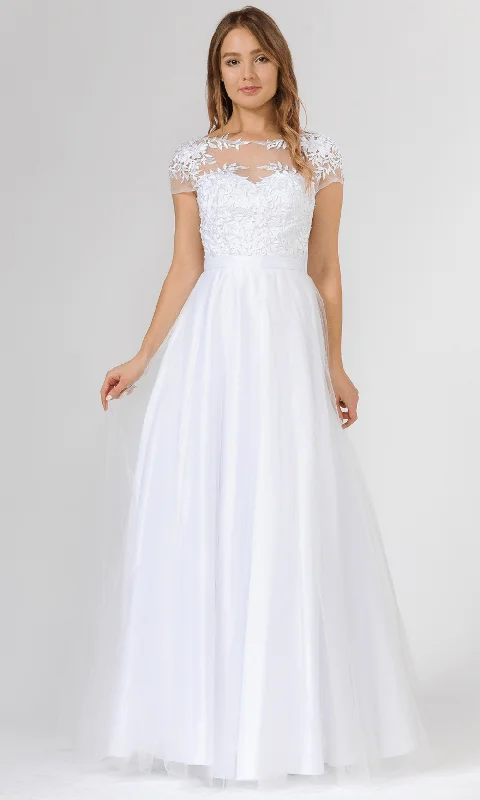 Poly USA 7482 - Illusion A-Line Bridal Dress