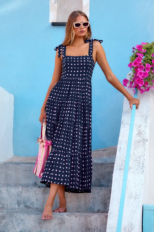 Bessie Tie Dress In Aruba
