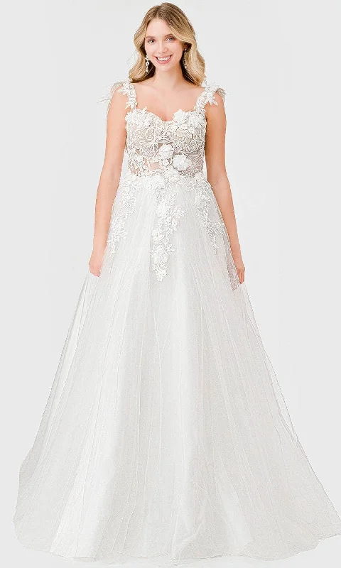 Aspeed Design MS0026 - Wide Strap Embroidered Bridal Dress