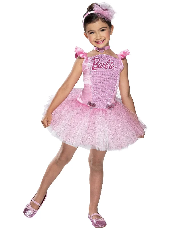 Barbie Ballerina Costume Girls Pink Tutu Dress