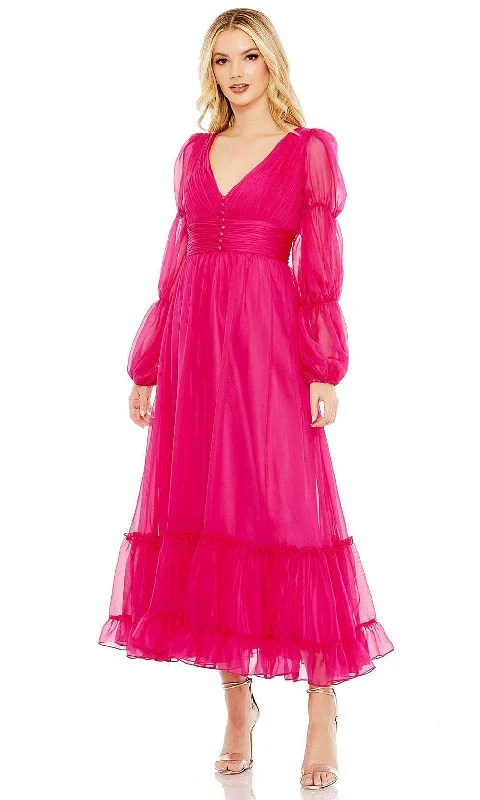Mac Duggal 68254 - Pleated Cummerbund Chiffon Dress