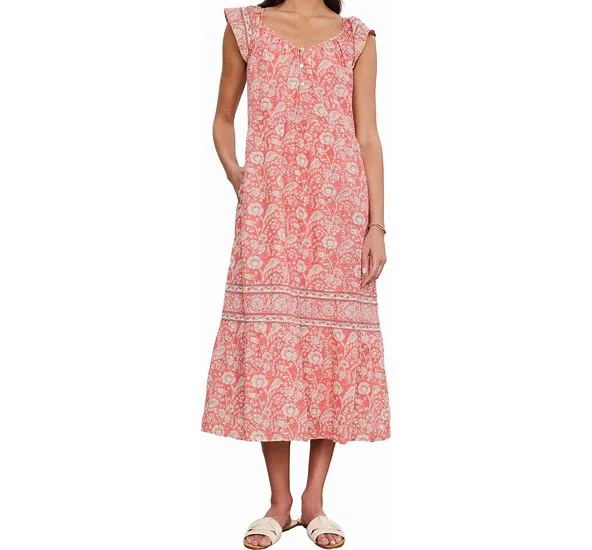 Velvet - Jazlyn flutter Dress - Rouge