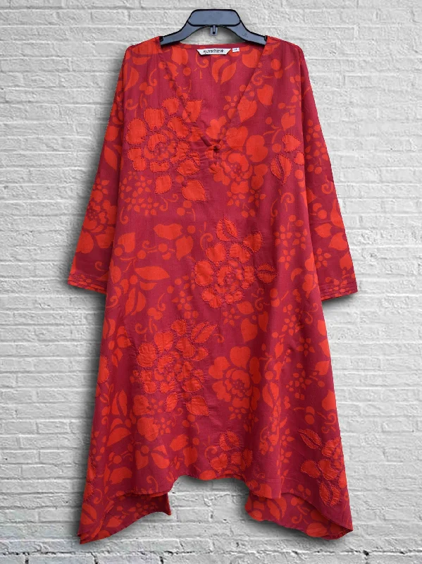 Floral Red Orange