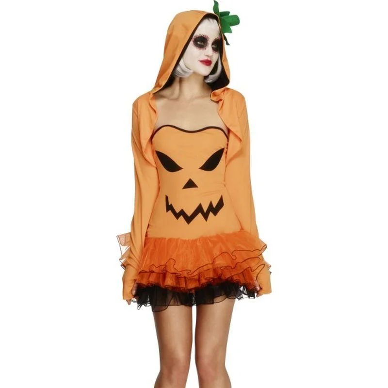 Fever Pumpkin Costume Tutu Dress Adult Orange
