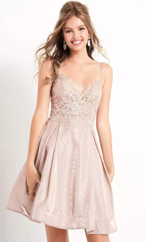 JVN by Jovani  JVN04010 - Embroidered A-Line Dress