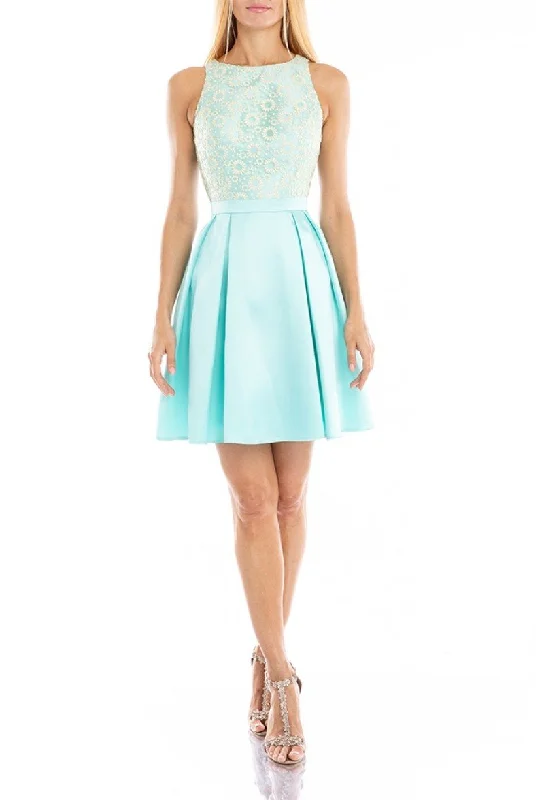 Terani Couture - Cutout Back A-Line Cocktail Dress 1821H7914
