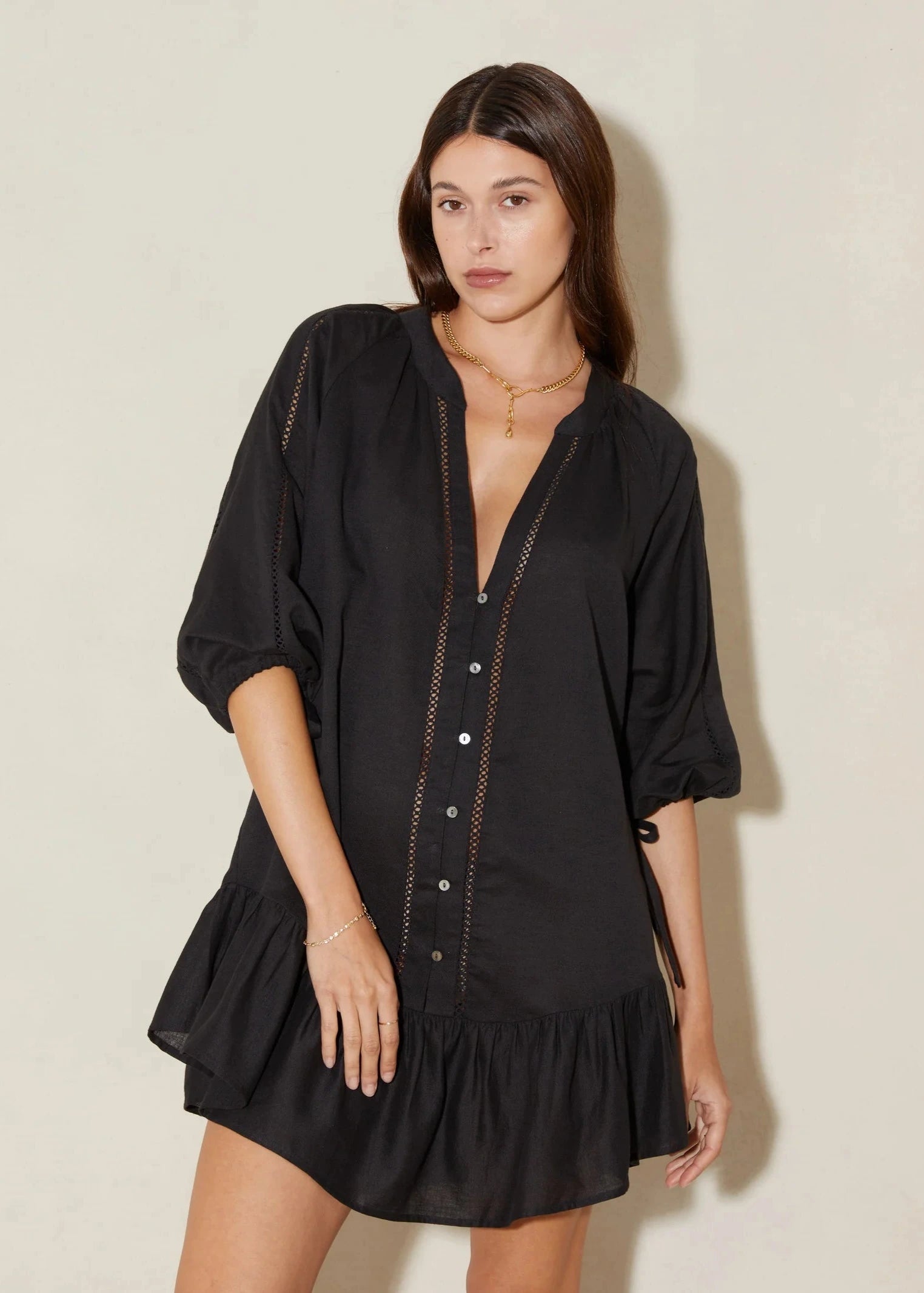 LA PONCHE DRESS IN BLACK