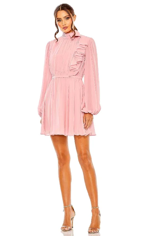 Ieena Duggal 55878 - Long Bishop Cocktail Dress