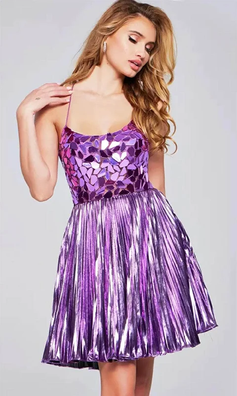 Jovani 40350 - Cut Glass Metallic Dress