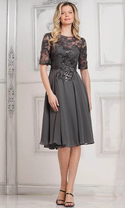 Marsoni by Colors M286S - Short Sleeve A-Line Cocktail Dress