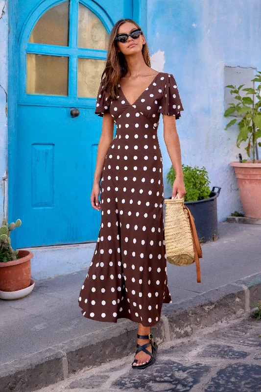 Isabella Dress In Cookies and Cream