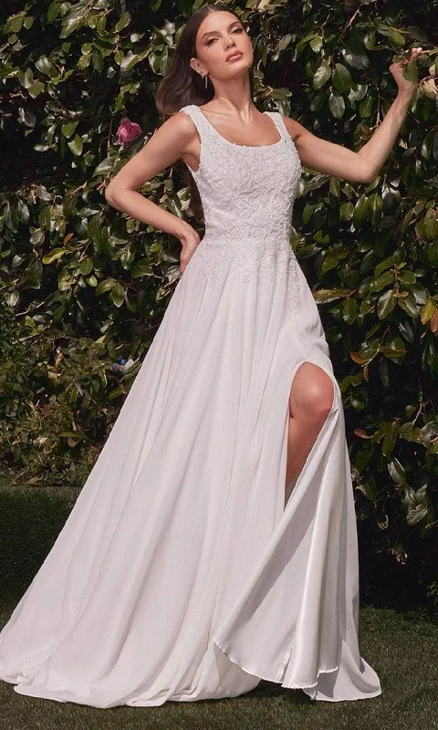 Ladivine Bridal CDS503W - Cape Scoop Bridal Dress