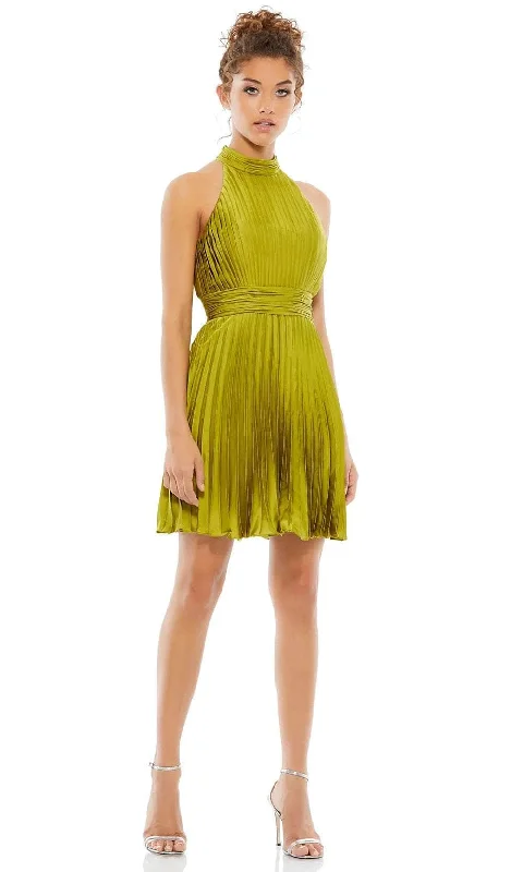 Mac Duggal 26645 - Pleated Halter Neck Cocktail Dress