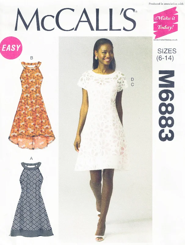 McCall's 6883 EASY Womens Dress & Slip Out Of Print Sewing Pattern Sizes 6 - 14 UNCUT Factory Folded McCall's 6883 EASY Womens Dress & Slip Out Of Print Sewing Pattern Sizes 6 - 14 UNCUT Factory Folded