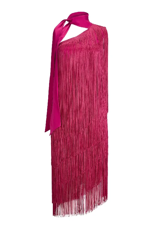 VERA fringe asymmetric dress