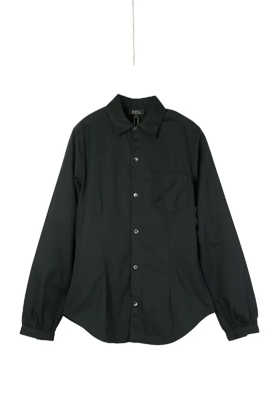 A.P.C. Long Sleeve Shirt Elegant Draped Short Shirt