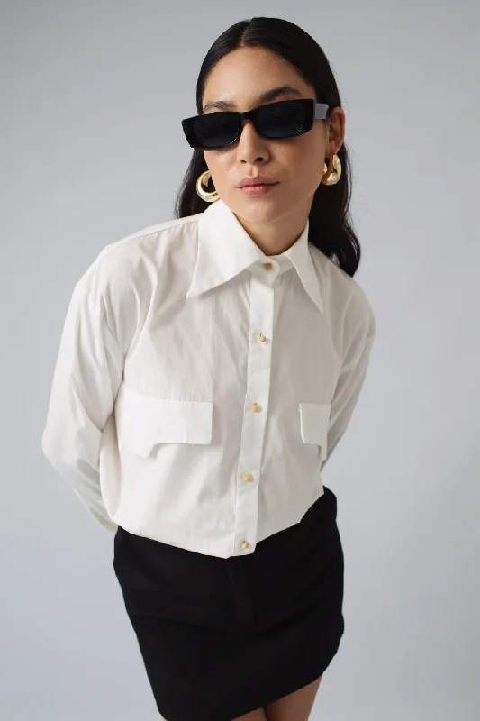 Amina Shirt Gold Version Fashionable Rounded Short Shirt