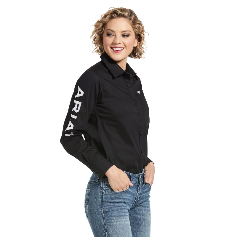 Ariat Team Black Kirby Stretch Shirt Trendy Short Sleeve Tunic