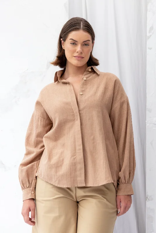 Found Shirt | Earth Chic Silk Short Sleeve Shirt