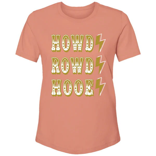 LADIES HOOEY "HOWDY" TERRACOTTA TSHIRT Casual Short Sleeve Top