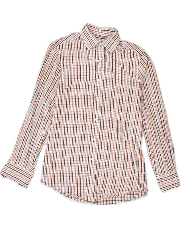 MICHAEL KORS Womens Shirt Size 15 Medium Multicoloured Check Classic Fashionable Tied Short Sleeve MICHAEL KORS Womens Shirt Size 15 Medium Multicoloured Check Classic Fashionable Tied Short Sleeve