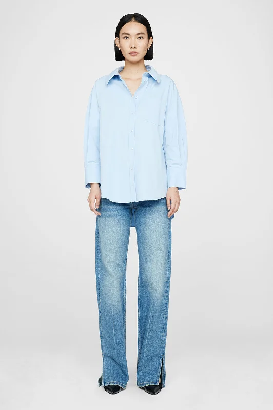 Mika Shirt - Blue Stylish Short Sleeve Top