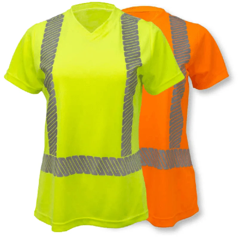 Radians ST11W, Women's Class 2 High Visibility Shirt Classic Short Sleeve Tunic