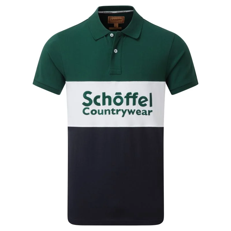 Schoffel Exeter Heritage Polo Shirt - Navy Trendy Short Sleeve Blouse