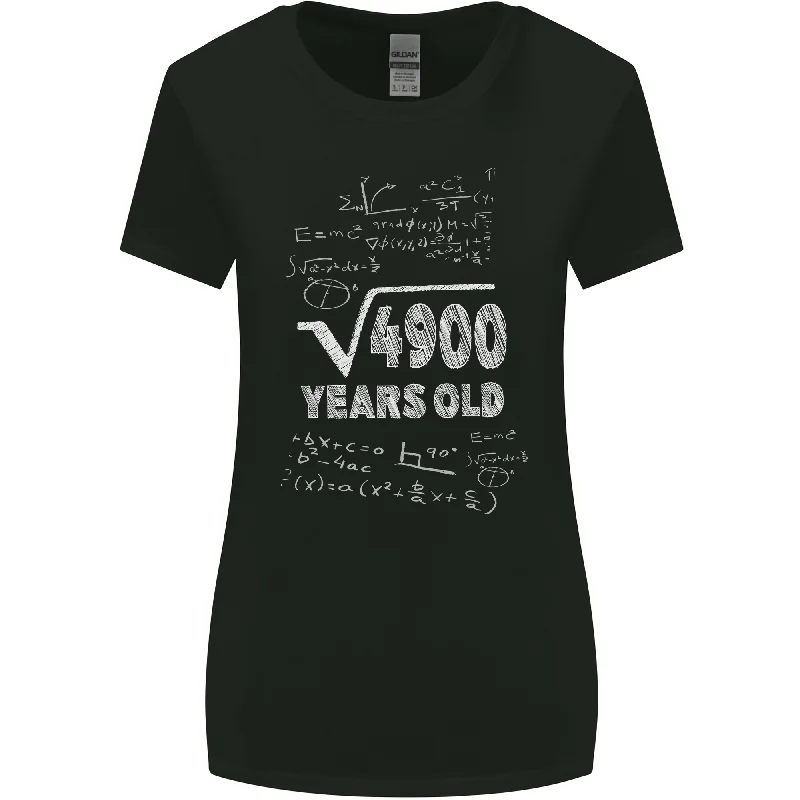 70th Birthday 70 Year Old Geek Funny Maths Womens Wider Cut T-Shirt Striped Floral Plaid 70th Birthday 70 Year Old Geek Funny Maths Womens Wider Cut T-Shirt Striped Floral Plaid