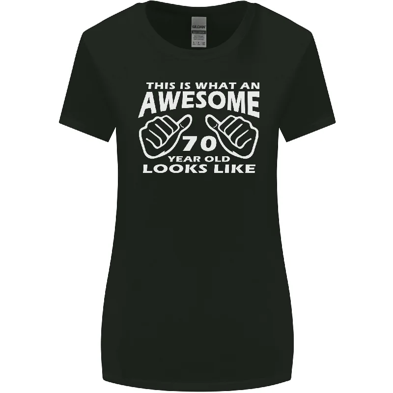 70th Birthday 70 Year Old This Is What Womens Wider Cut T-Shirt Striped Floral Plaid 70th Birthday 70 Year Old This Is What Womens Wider Cut T-Shirt Striped Floral Plaid