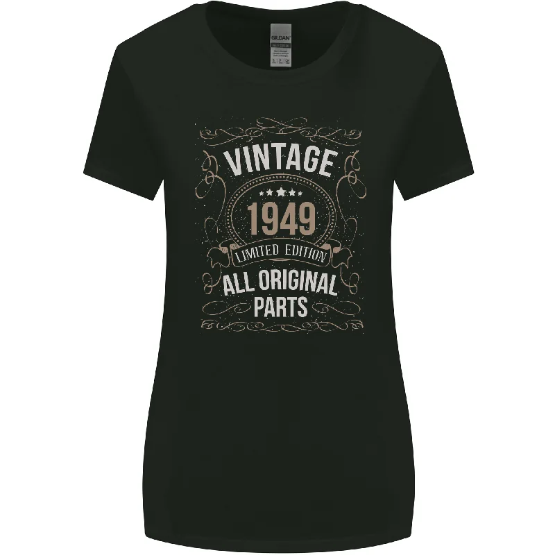 74th Birthday Limited Edition 1949 Womens Wider Cut T-Shirt Welt Pockets Slit Pockets 74th Birthday Limited Edition 1949 Womens Wider Cut T-Shirt Welt Pockets Slit Pockets