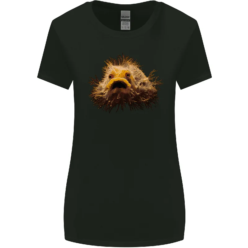 A Hairy Frogfish Womens Wider Cut T-Shirt Rayon Fabric Velvet Fabric Corduroy Fabric