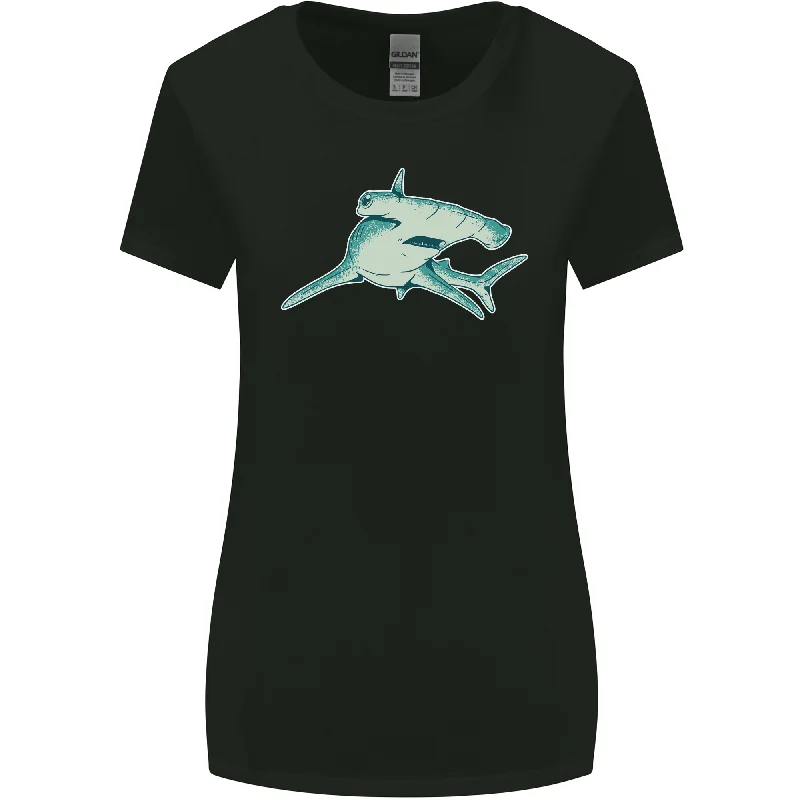 A Hammerhead Shark Womens Wider Cut T-Shirt Seamless Knitted Crochet