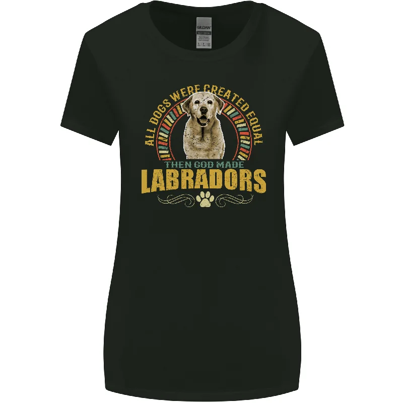 A Labrador Dog Womens Wider Cut T-Shirt Thin T-Shirt Open Front Quick Dry