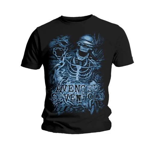 Avenged Sevenfold | Official Band T-Shirt | Chained Skeleton Chenille Fabric Brocade Fabric Lace Fabric Avenged Sevenfold | Official Band T-Shirt | Chained Skeleton Chenille Fabric Brocade Fabric Lace Fabric