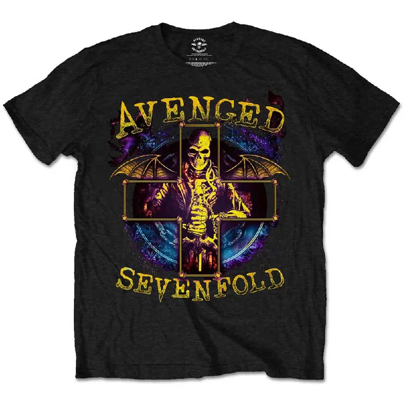 Avenged Sevenfold | Official Band T-Shirt | Stellar Notch Collar Peter Pan Collar Cowl Neck Avenged Sevenfold | Official Band T-Shirt | Stellar Notch Collar Peter Pan Collar Cowl Neck