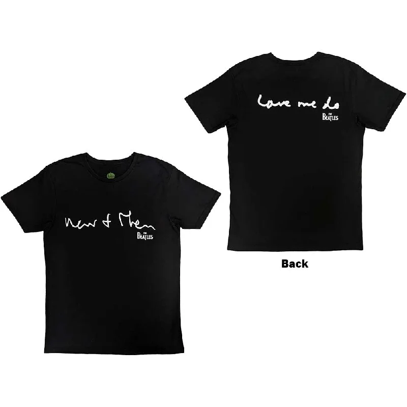 The Beatles | Official Band T-shirt | Now & Then (Back Print) Basic T-Shirt Crew Neck Short Sleeve