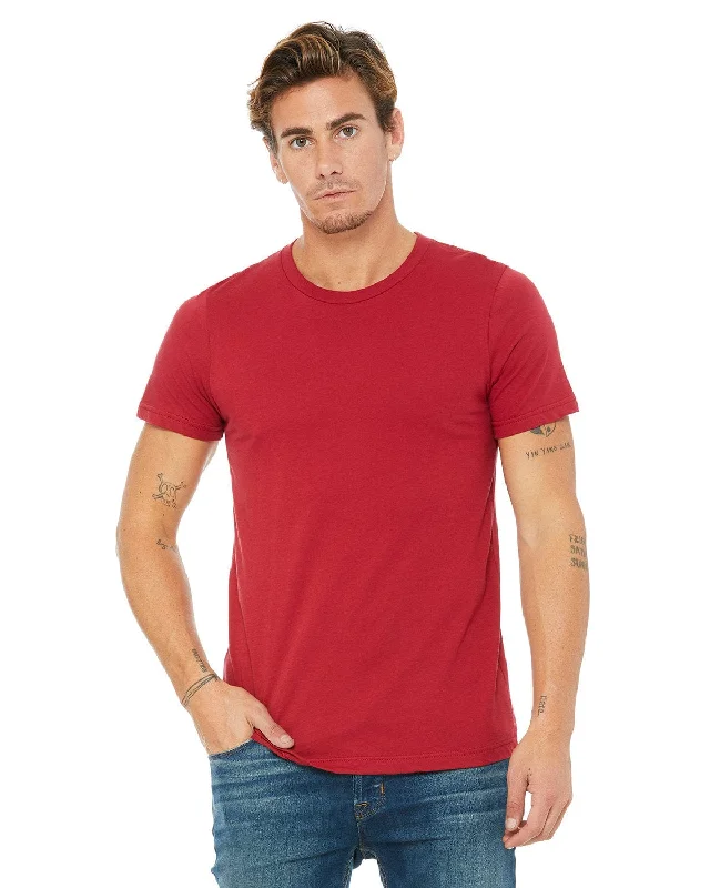 Bella+Canvas Unisex T-Shirt | Canvas Red Asymmetrical Pockets Print