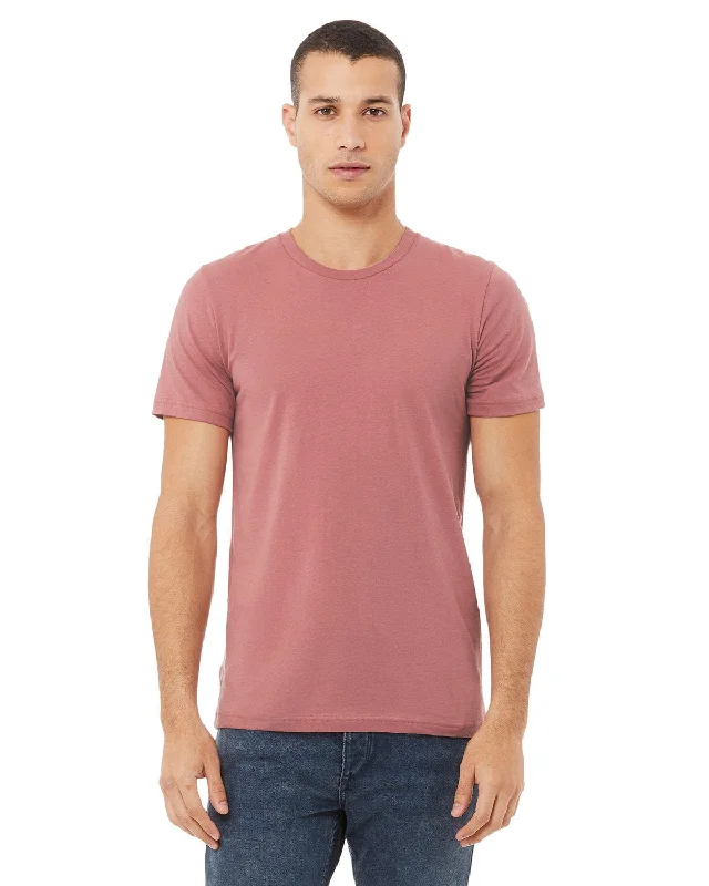 Bella+Canvas Unisex T-Shirt | Mauve Zippered Buttoned Snapped