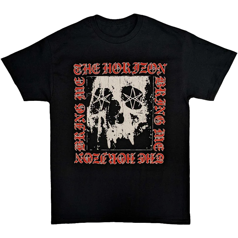 Bring Me The Horizon | Official Band T-Shirt | Metal Logo Skull Spandex Blend Rayon Blend Denim Blend Bring Me The Horizon | Official Band T-Shirt | Metal Logo Skull Spandex Blend Rayon Blend Denim Blend